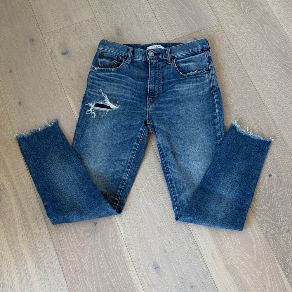 Moussy Vintage Classic Blue Distressed Women's Jeans
